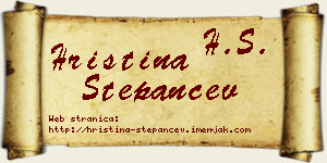 Hristina Stepančev vizit kartica